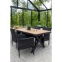 Garcia Outdoor-Essset mit 4 Malina-Sthlen - Schwarz/Natur