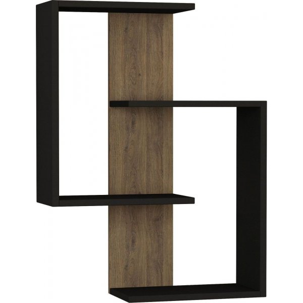 Paranoid Wandregal - Anthrazit/Eiche dunkel