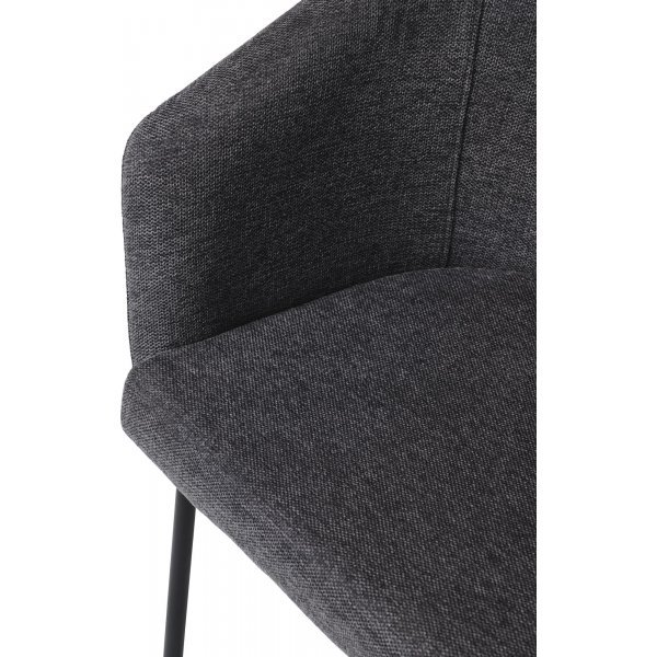 Erik Stuhl aus grauem Stoff