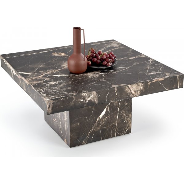 Monolithischer Couchtisch 80 x 80 cm - Schwarzer Marmor Monolithischer Couchtisch 80 x 80 cm - Schwarzer Marmor