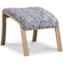 Fuhocker Frank aus Schaffell scandinavian grey - Gelte Eiche