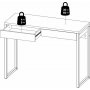 Function Plus Schreibtisch 101,6 x 40 x 76,5 cm - Eiche