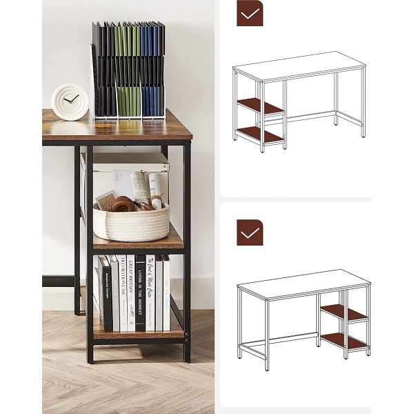 Osman Schreibtisch 140 x 60 cm - Braun/Schwarz Osman Schreibtisch 140 x 60 cm - Braun/Schwarz