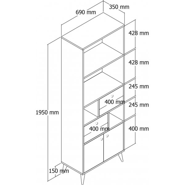 Bcherregal Ninova - Wei