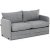 Saga 2-Sitzer-Schlafsofa XL - Hellgrau