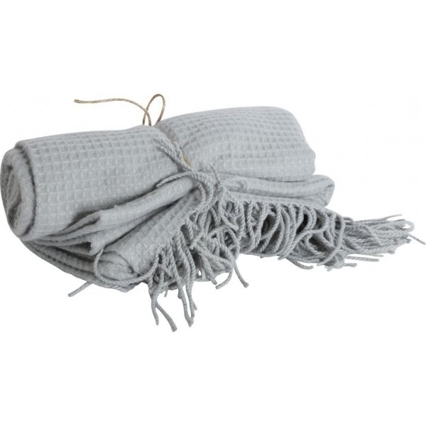 Waffelplaid 127 x 152 cm - Grau