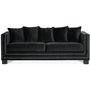 Cloude 2-Sitzer Sofa mit Nieten - Schwarz (Velvet)