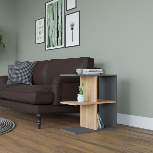 Hamlet Beistelltisch 59,6 x 29,6 cm - Eiche/anthrazit Hamlet Beistelltisch 59,6 x 29,6 cm - Eiche/anthrazit