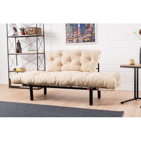 Nitta 2-Sitzer-Schlafsofa - Creme