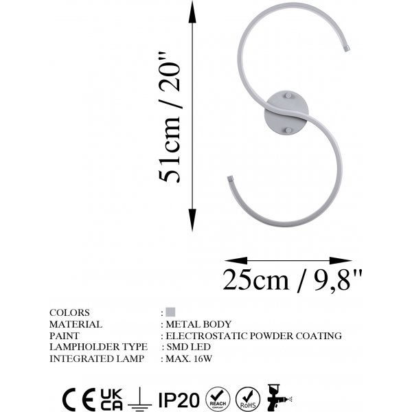 Es Wandleuchte - Chrom Es Wandleuchte - Chrom