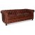 Old England 3-Sitzer-Chesterfield-Sofa aus echtem Leder mit Antik-Finish + Mbelpflegeset fr Textilien