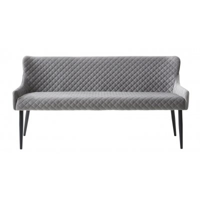 Aman 2,5-Sitzer-Sofa aus grauem Samt