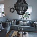 Kundenbild 61106 Stina Chandelier - (schwarze Holzkugeln)