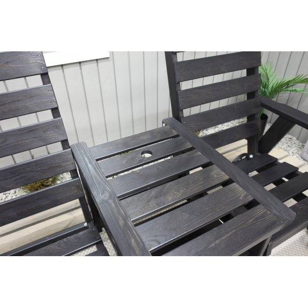 Kingdom Ausziehsofa - Schwarz