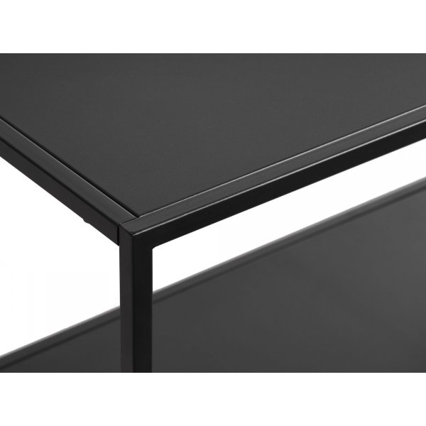 Bücherregal Billy aus schwarzem Metall - 138 x 80 cm Bücherregal Billy aus schwarzem Metall - 138 x 80 cm