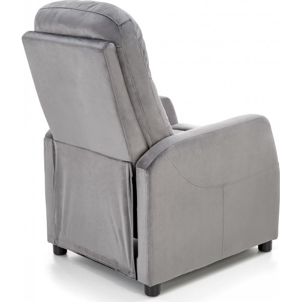 Gunvor Liegesessel aus grauem Samt Gunvor Liegesessel aus grauem Samt