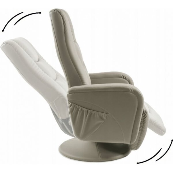 Bibi Liegesessel mit Massage - beiges PVC