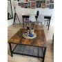 Couchtisch Nick 80 x 80 cm - Braun/Schwarz