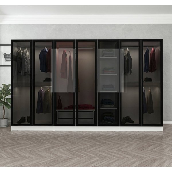 Cavolo Kleiderschrank 315 cm, Variante A - Wei�