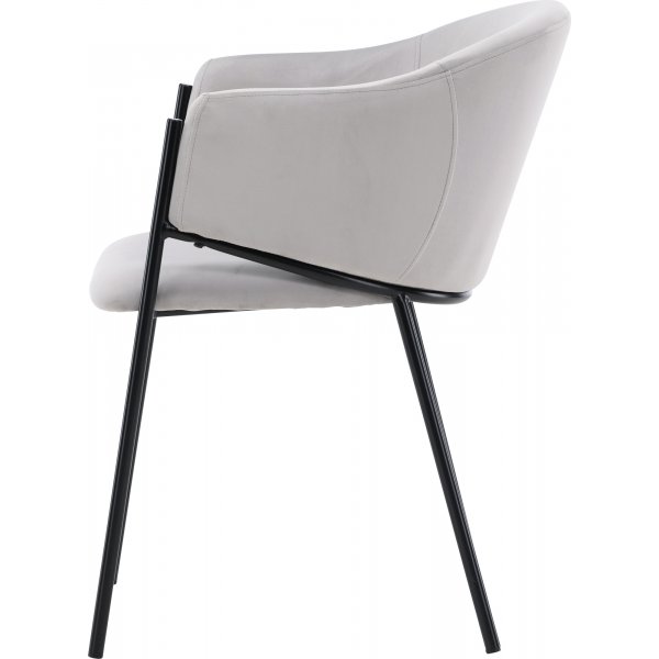 Evelina Esszimmerstuhl - Grauer Samt Evelina Esszimmerstuhl - Grauer Samt