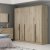 Lara Kleiderschrank 229 x 60 x 210 cm - Walnuss