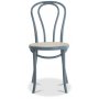 Biegeholz Stuhl No18 Klassiker mit Rattansitzflche - Pastellblau