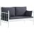 Lalas 2-Sitzer Outdoor-Sofa - Wei/Anthrazit + Mbelpflegeset fr Textilien
