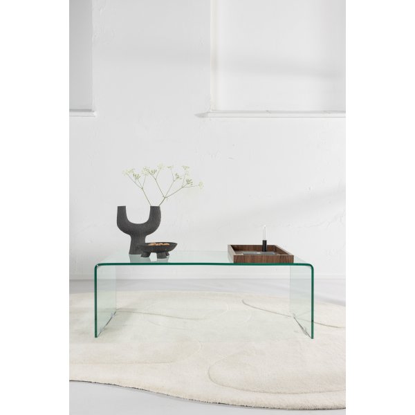 Telemark Couchtisch 110 x 50 cm - Transparent/Walnuss