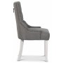 Decotique Stuhl mit antiken Nieten (Rckenhandgriff) - grau/wei