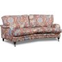 Geschwungenes Howard-Sofa fr 3 Personen, Spirit, aus geblmtem Stoff - Eden Parrot Terracotta