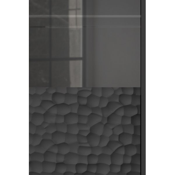 Bullet-Glasvitrine - Schwarz/Gold