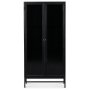 Vitrine Revel H170 cm - Schwarz / Dunkel getntes Glas