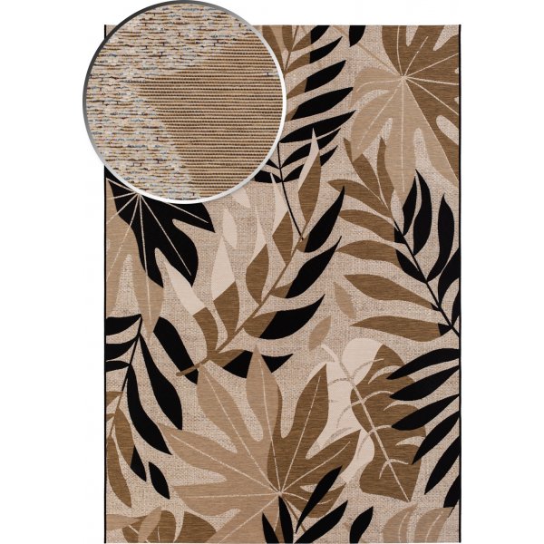 Domani Monstera flach gewebter Teppich Mehrfarbig Domani Monstera flach gewebter Teppich Mehrfarbig