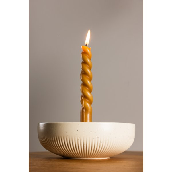 Posh Kerzenständer 18 x 6 cm - Beige/Schwarz Posh Kerzenständer 18 x 6 cm - Beige/Schwarz