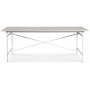 Kristall Esstisch 200 cm (Fishbone) - Wei / Whitewash