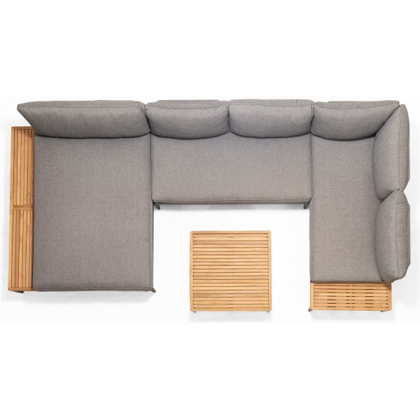 Lifestyle Garden Topaz Sofa-Set - Grau/Teak