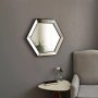Alcantra-Spiegel 70 cm - Silber