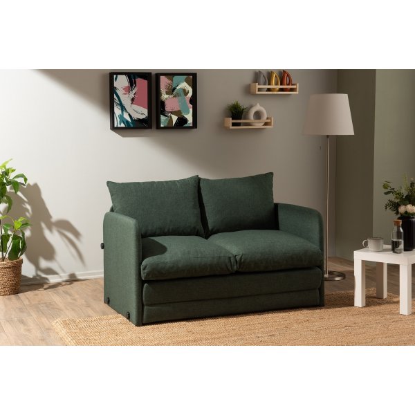 Saga 2-Sitzer-Schlafsofa - Grün Saga 2-Sitzer-Schlafsofa - Grün