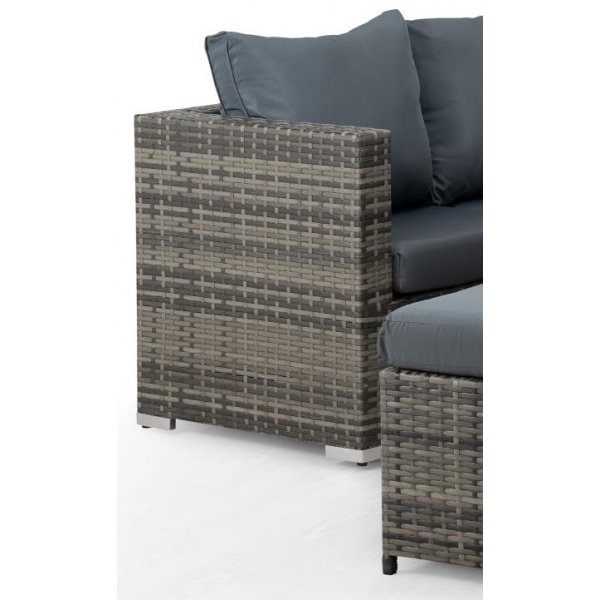 Riviera-Auengruppe aus grauem synthetischem Rattan