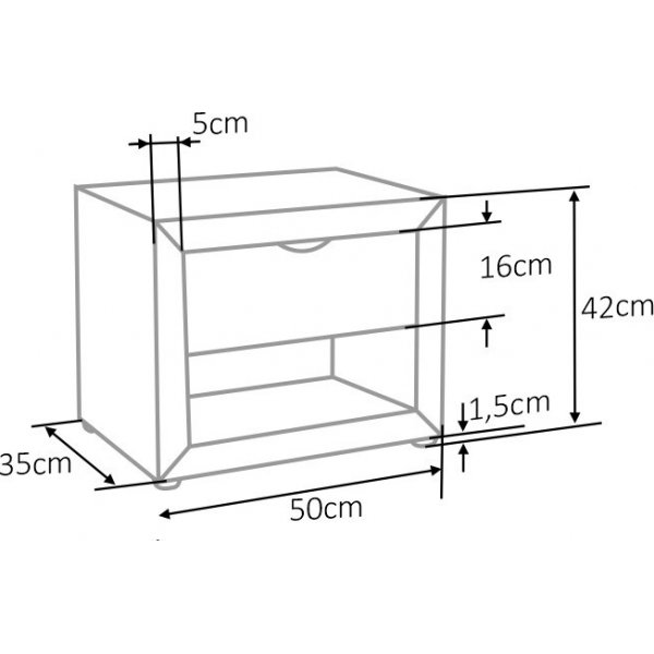 Eton 1 Nachttisch - Grner Samt