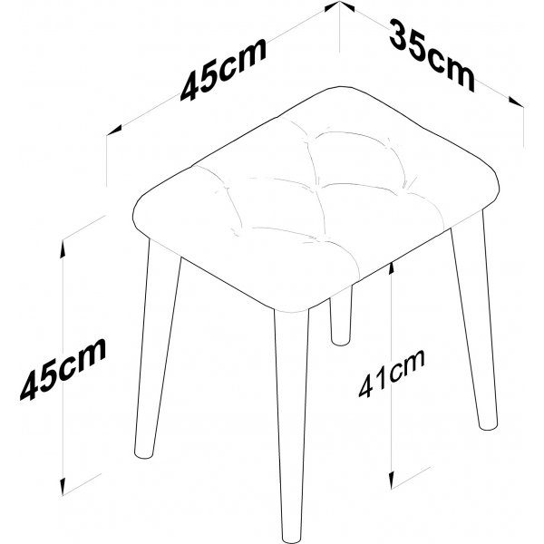 Bijou-Hocker - Schwarz/Wei