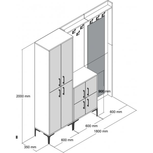 Berliner Flurmbel abc - Nussbaum/weier Marmor