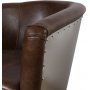 Tank Club Armchair - Vintage Leder Tabak / Metall