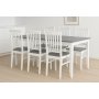 Esszimmergarnitur 6 Sthle + Tisch 180x90 cm - wei/grau + 6.00 x Serviettenringe
