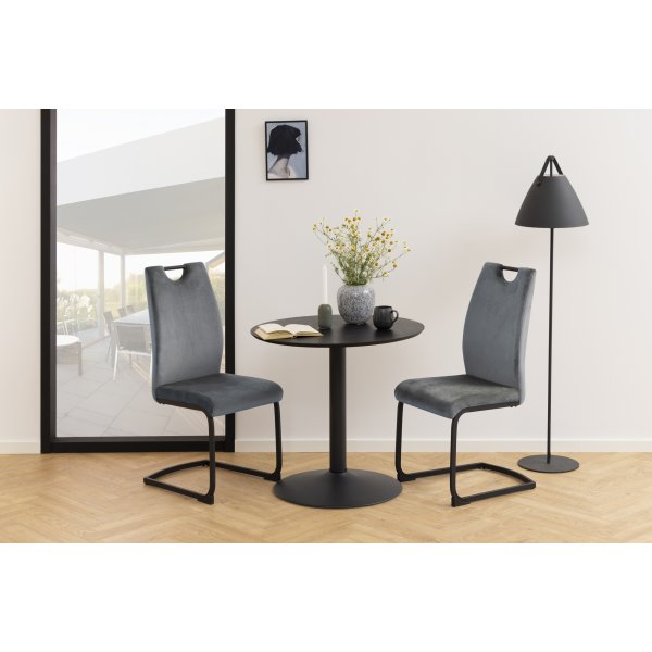 Esszimmerstuhl aus Wolle - Grau