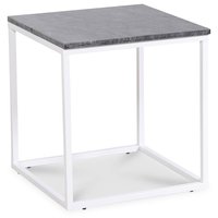 Accent Lampentisch 50x50 cm - Grauer Marmor / Weiß Accent Lampentisch 50x50 cm - Grauer Marmor / Weiß