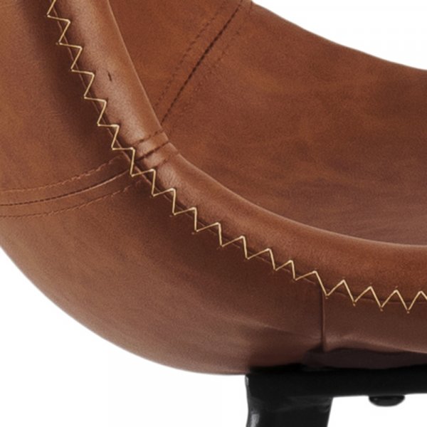 Oregon Barhocker - Braunes PU/wei