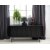 Ebenes Sideboard aus schwarz gebeizter Eiche mit gerippten Tren, 210 cm COPY