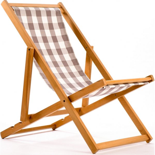 Repose Beach Liegestuhl - Grau/Wei