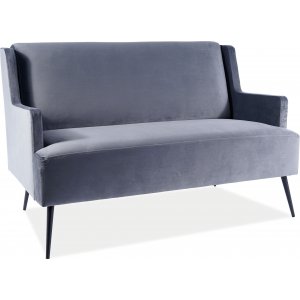 Gemma 2-Sitzer-Sofa - Grauer Samt